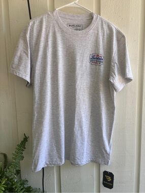 BURLEBO Light Heather Gray Short Sleeve Logo Tee